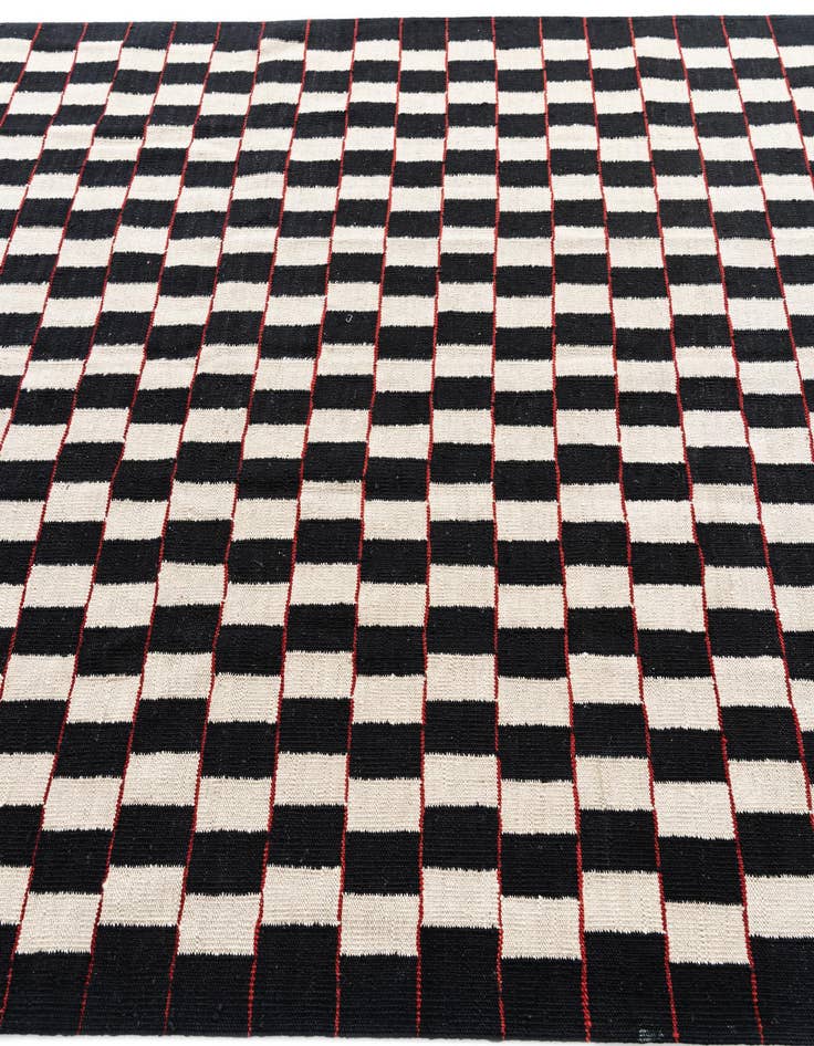 Detail image of  5' 9 x 7' 8  Hand Woven Kilim Modern Wool Rug