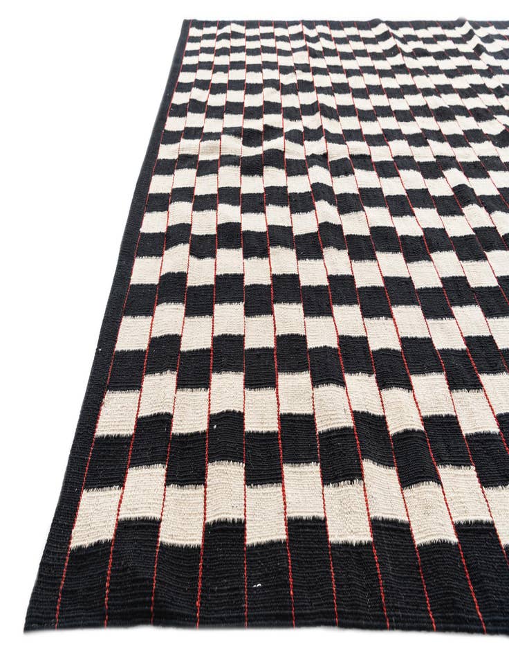 Detail image of  5' 10 x 7' 6  Hand Woven Kilim Modern Wool Rug