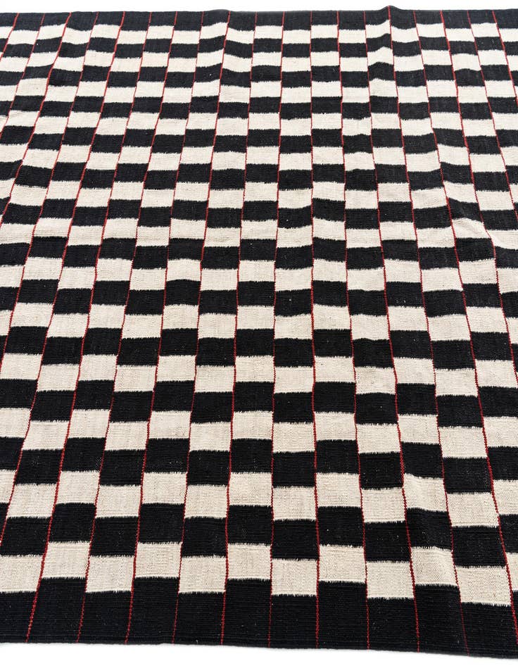 Detail image of  5' 10 x 7' 6  Hand Woven Kilim Modern Wool Rug