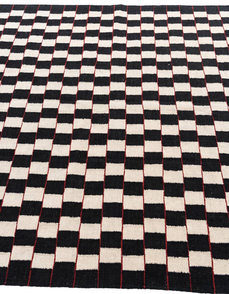 Detail image of  5' 7 x 7' 8  Hand Woven Kilim Modern Wool Rug