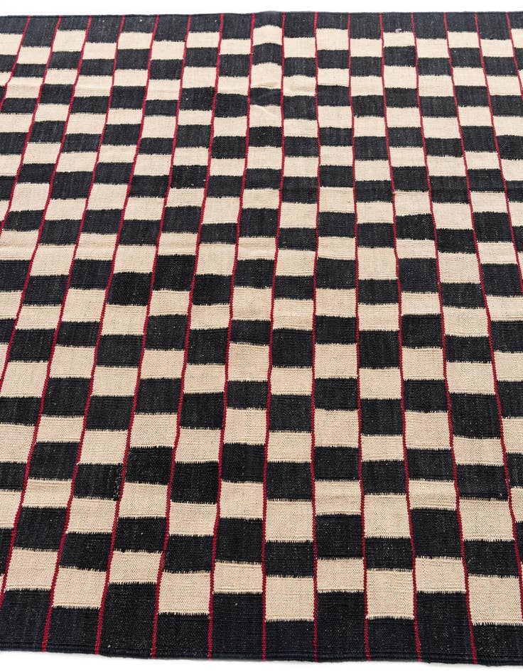 Detail image of  5' 1 x 6' 2  Hand Woven Kilim Modern Wool Rug