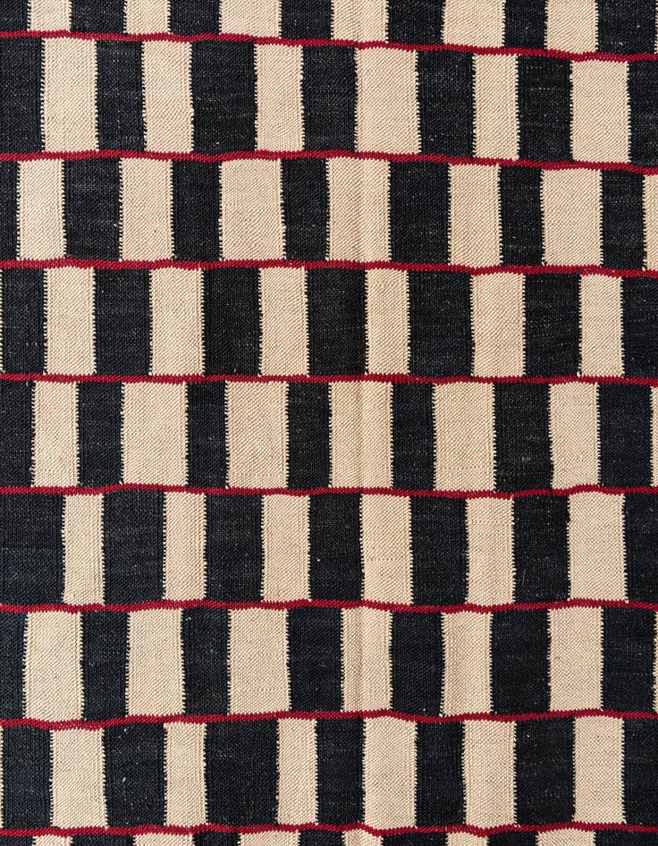 Detail image of  5' 1 x 6' 2  Hand Woven Kilim Modern Wool Rug
