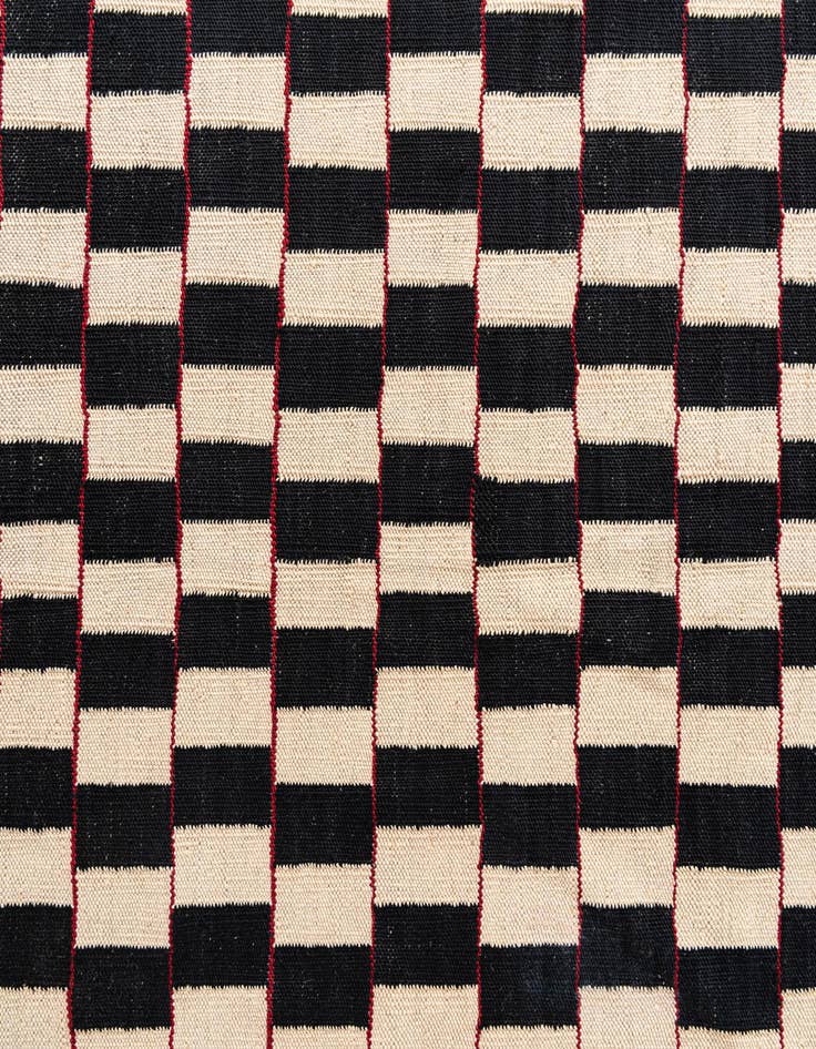 Detail image of  4' 10 x 6' 5  Hand Woven Kilim Modern Wool Rug