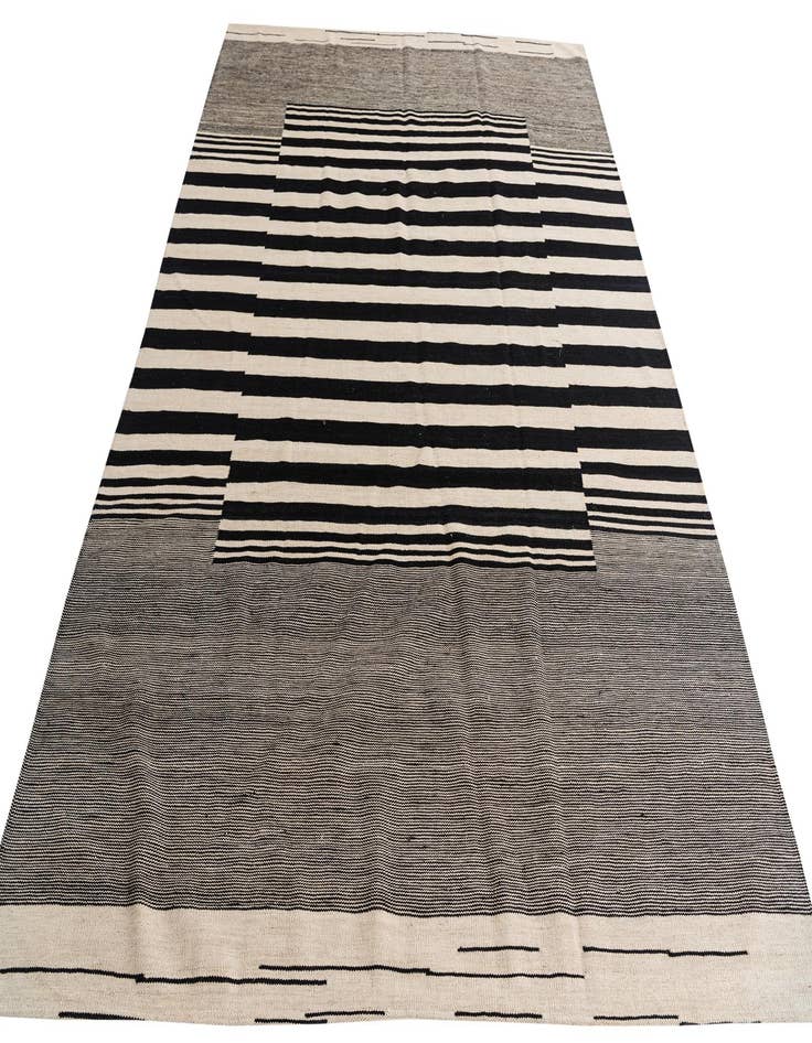 Detail image of  7' x 9' 7  Hand Woven Kilim Modern Wool Rug