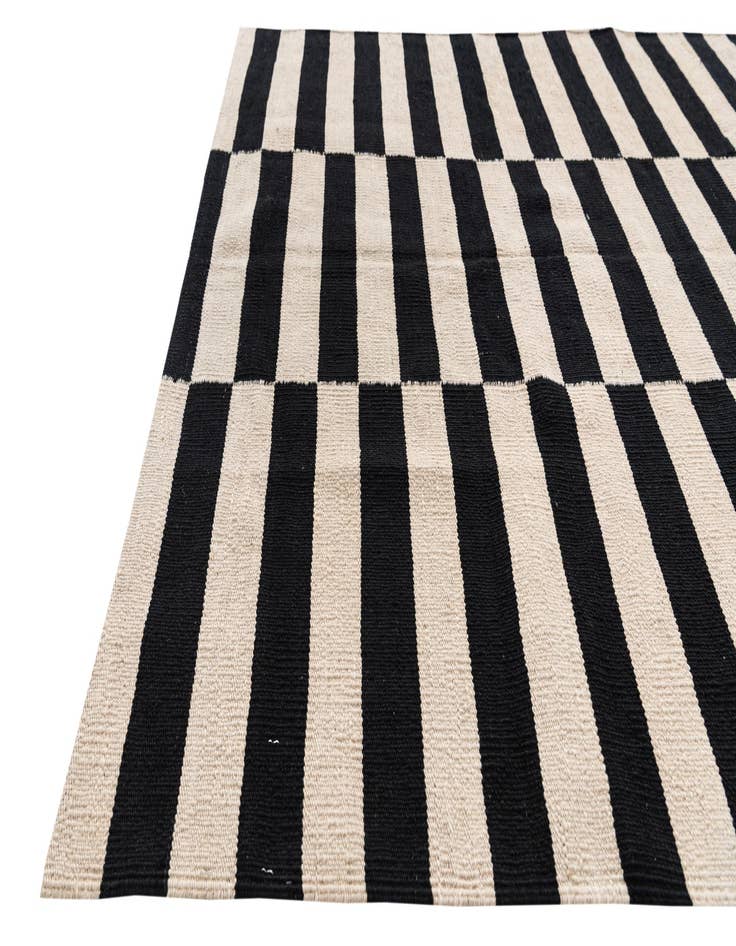 Detail image of  4' 2 x 6'  Hand Woven Kilim Modern Wool Rug