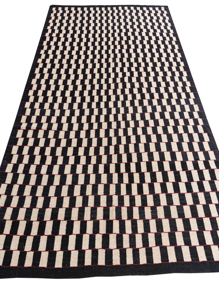 Detail image of  8' 3 x 9' 9  Hand Woven Kilim Modern Wool Rug