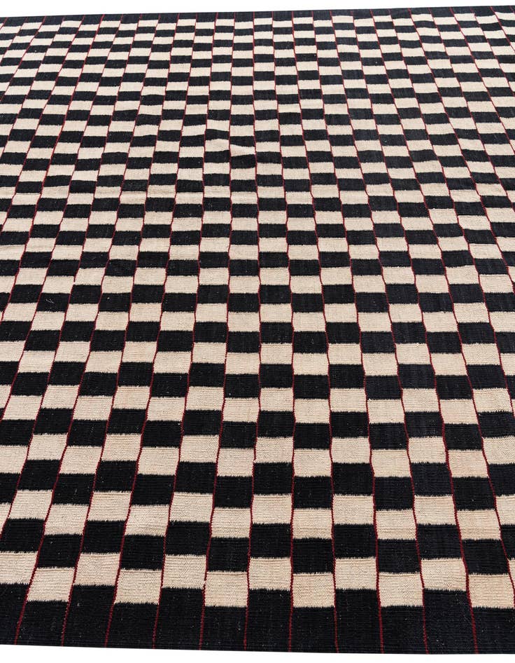 Detail image of  8' 3 x 9' 9  Hand Woven Kilim Modern Wool Rug