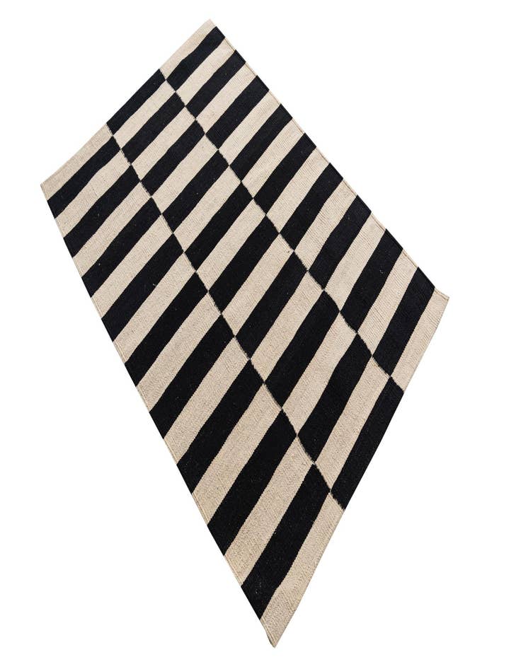 Detail image of  2' 8 x 4'  Hand Woven Kilim Modern Wool Rug