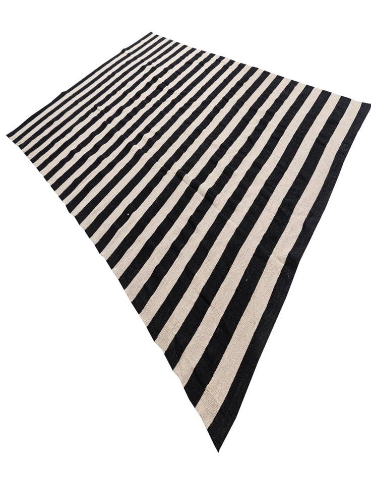 Detail image of  6' 7 x 9' 7  Hand Woven Kilim Modern Wool Rug