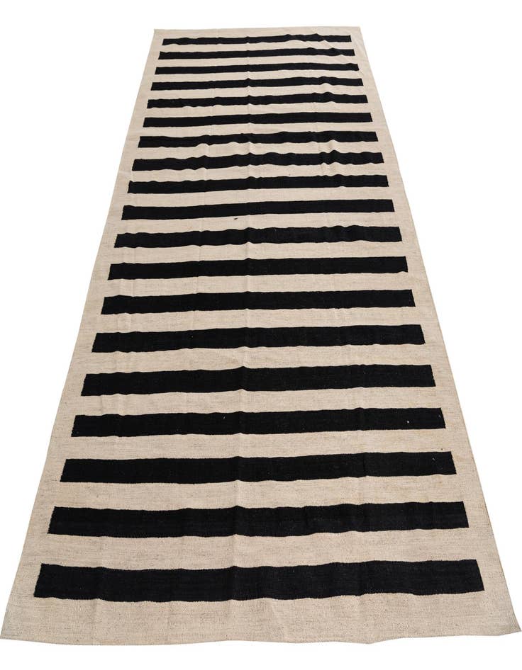 Detail image of  6' 8 x 9' 10  Hand Woven Kilim Modern Wool Rug