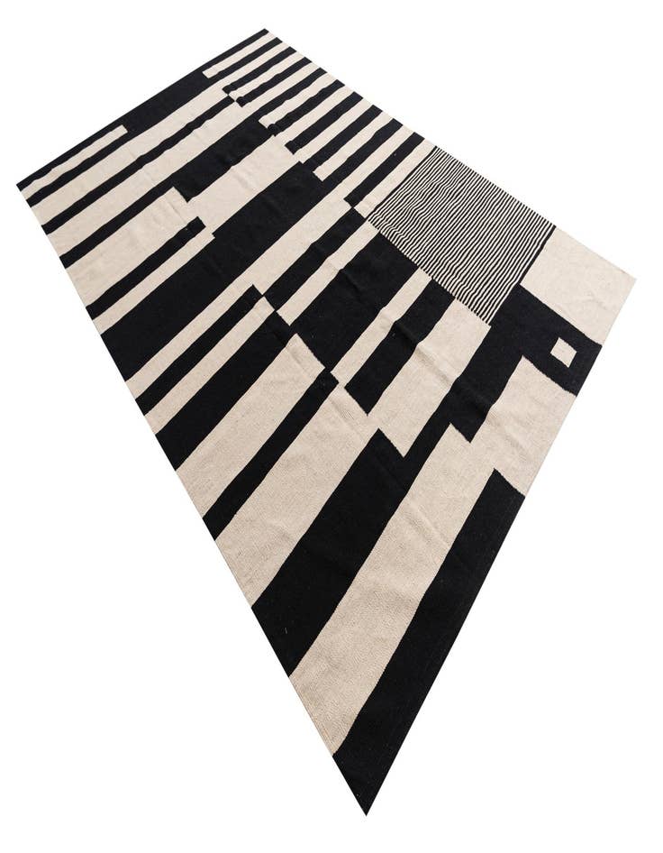 Detail image of  6' 7 x 9' 10  Hand Woven Kilim Modern Wool Rug