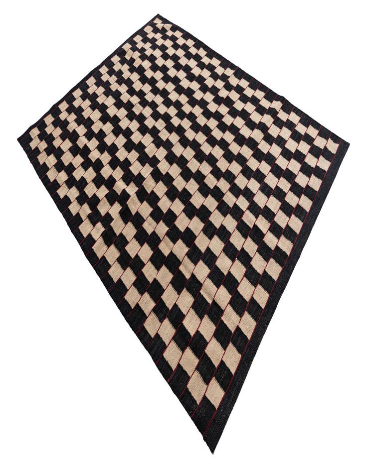 Detail image of  5' x 6' 3  Hand Woven Kilim Modern Wool Rug