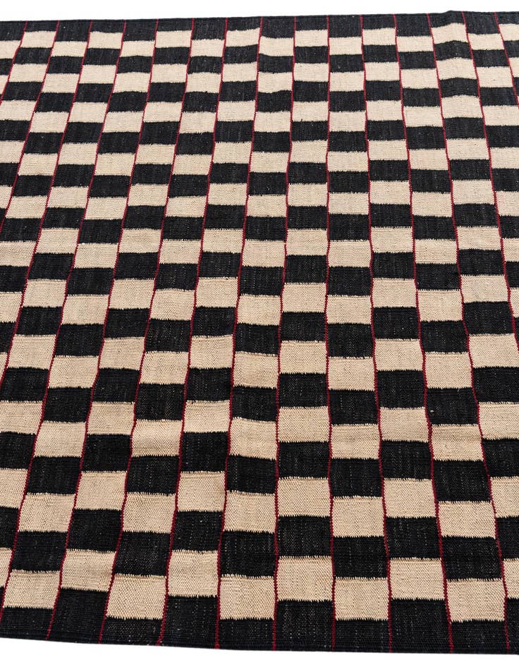 Detail image of  5' x 6' 3  Hand Woven Kilim Modern Wool Rug