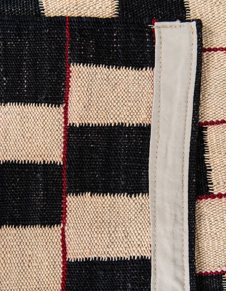 Detail image of  5' x 6' 3  Hand Woven Kilim Modern Wool Rug