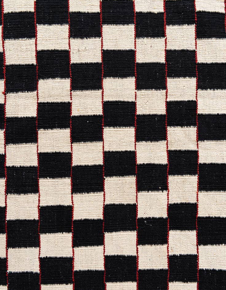 Detail image of  4' 5 x 6'  Hand Woven Kilim Modern Wool Rug