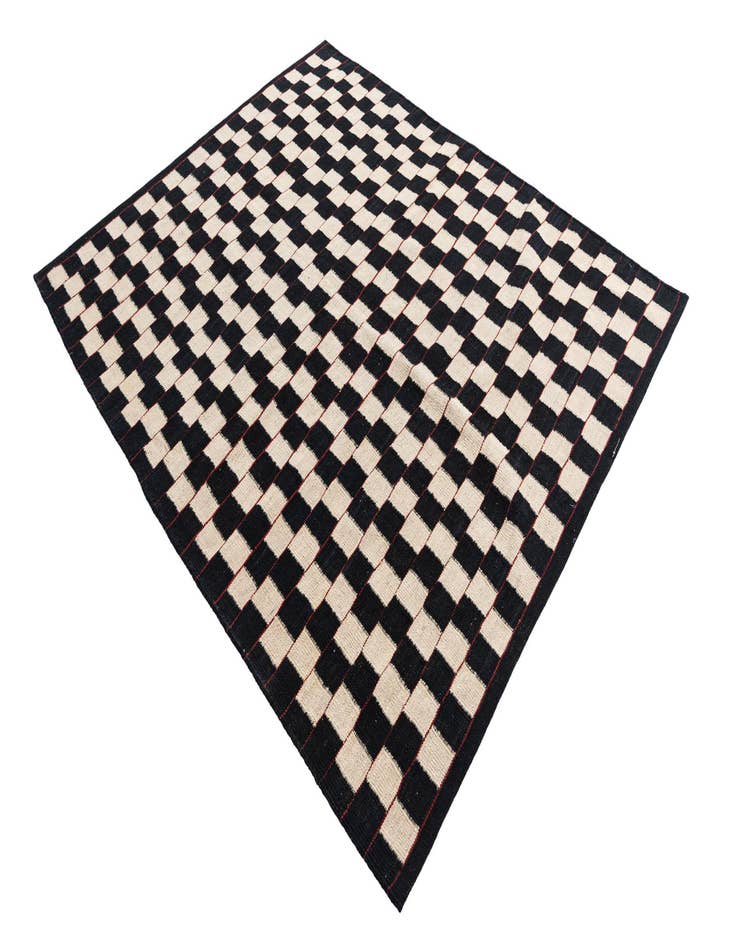 Detail image of  5' 3 x 6' 3  Hand Woven Kilim Modern Wool Rug