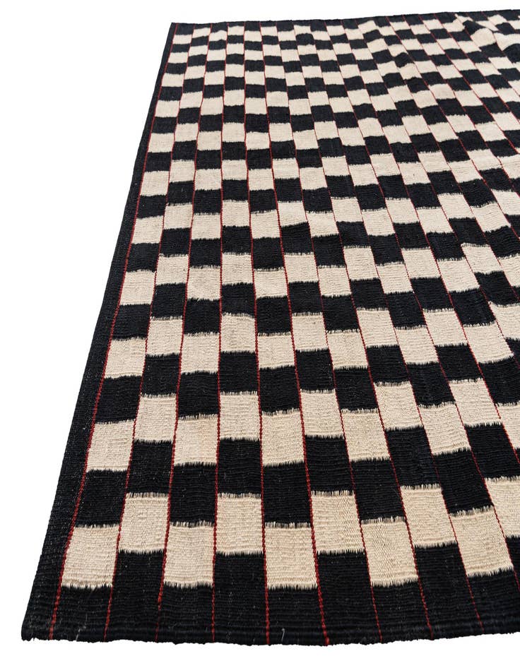 Detail image of  5' 3 x 6' 3  Hand Woven Kilim Modern Wool Rug