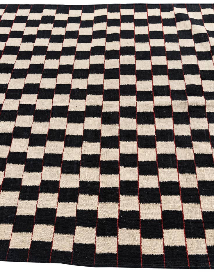 Detail image of  5' 3 x 6' 3  Hand Woven Kilim Modern Wool Rug