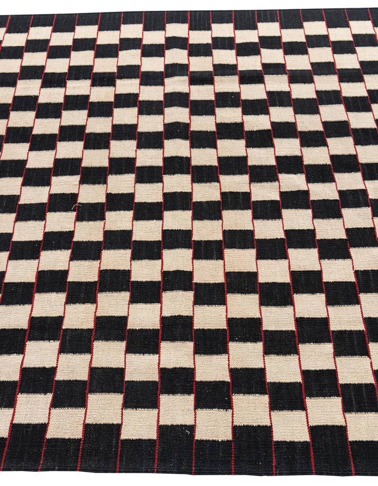 Detail image of  5' 2 x 6' 3  Hand Woven Kilim Modern Wool Rug