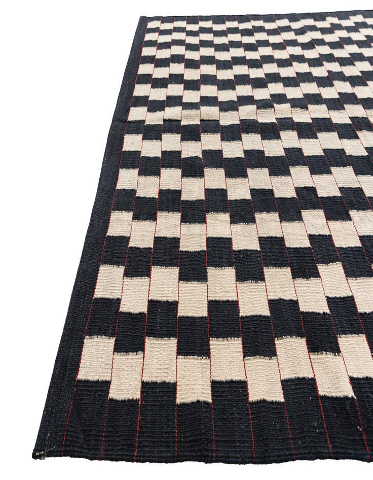 Detail image of  5' x 6' 3  Hand Woven Kilim Modern Wool Rug