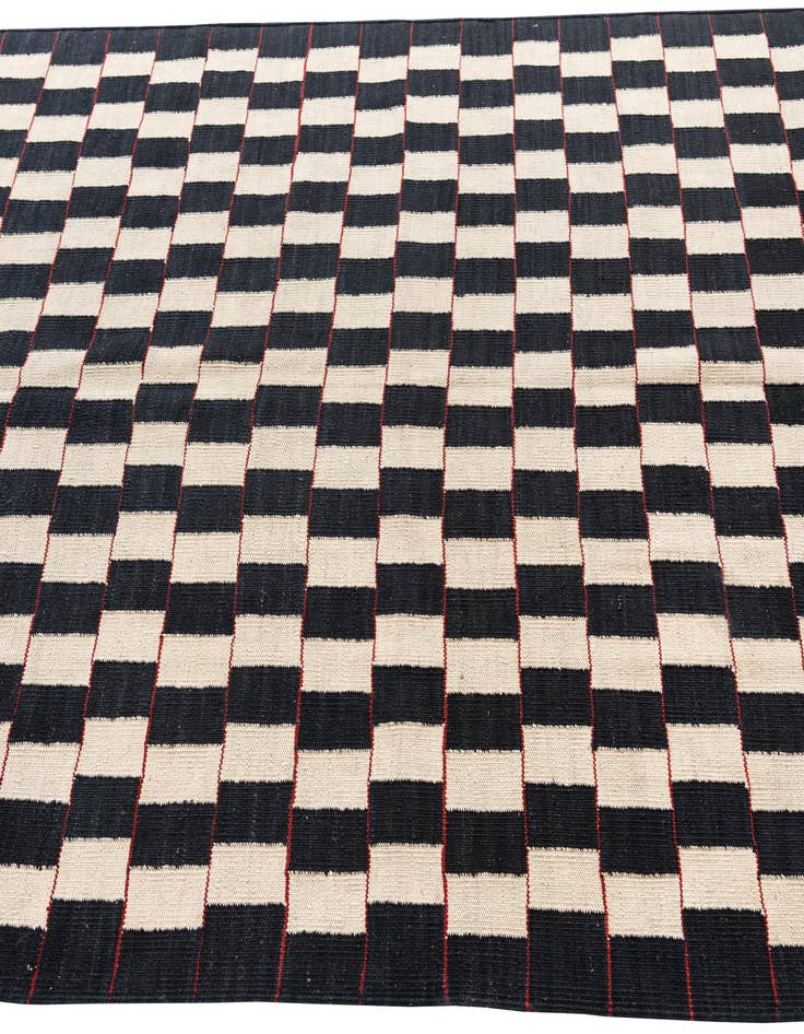 Detail image of  5' x 6' 3  Hand Woven Kilim Modern Wool Rug