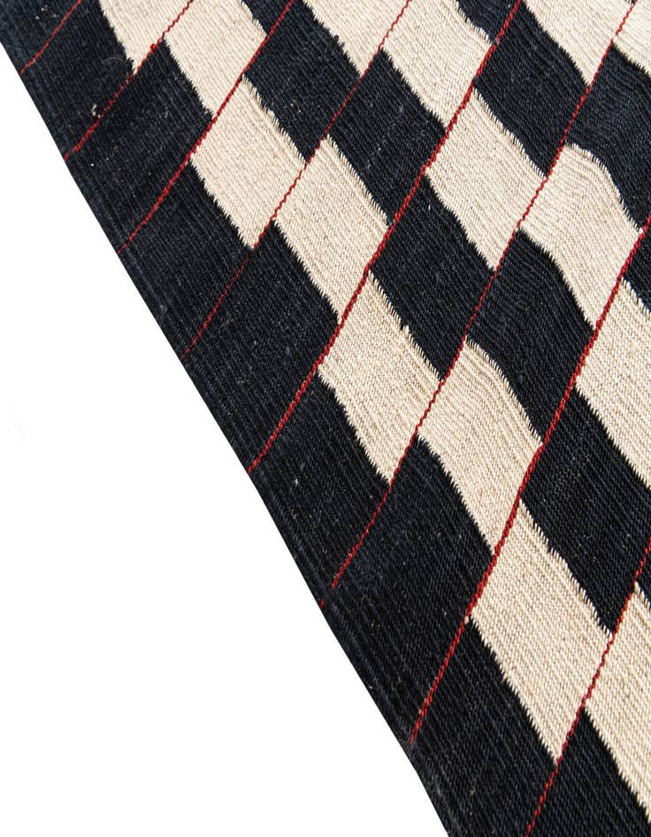 Detail image of  5' x 6' 3  Hand Woven Kilim Modern Wool Rug