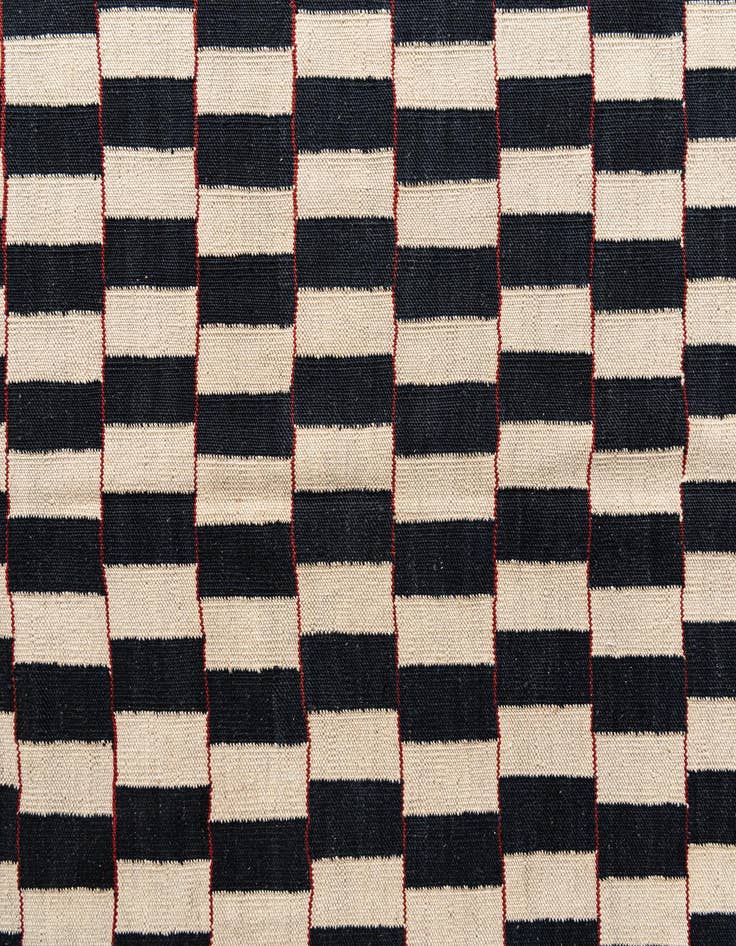 Detail image of  5' x 6' 3  Hand Woven Kilim Modern Wool Rug