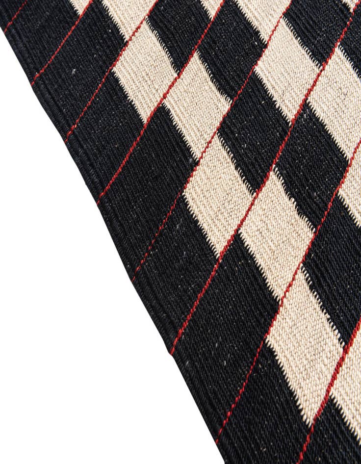 Detail image of  4' 3 x 5' 7  Hand Woven Kilim Modern Wool Rug