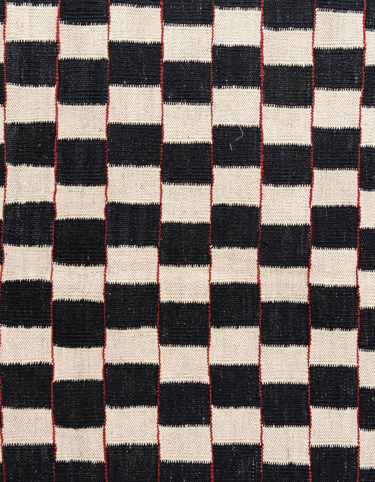 Detail image of  4' 3 x 5' 7  Hand Woven Kilim Modern Wool Rug