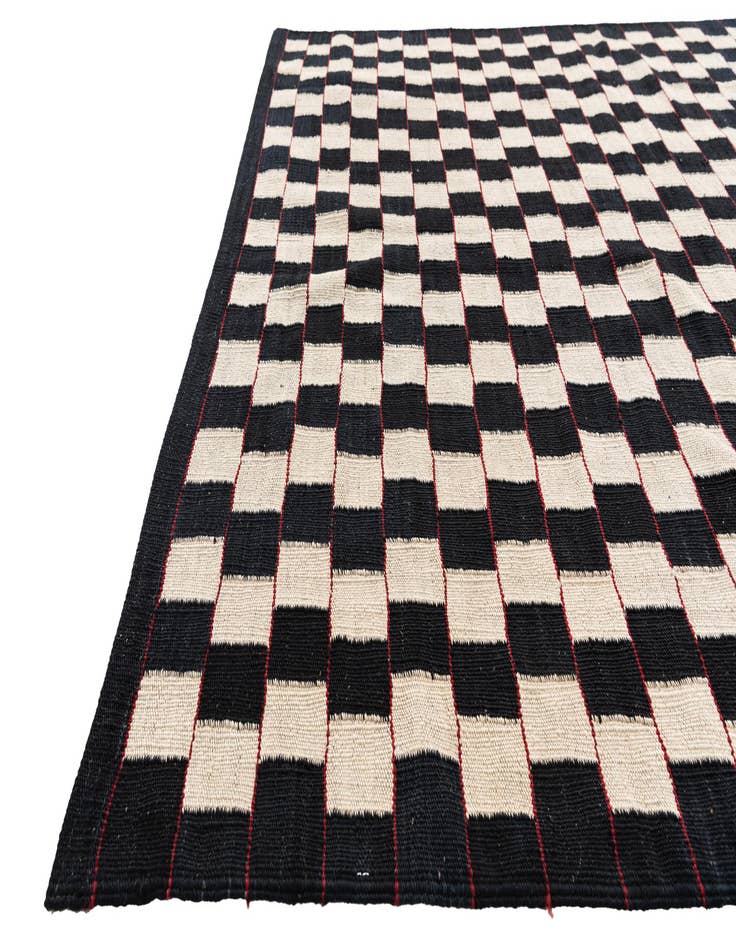 Detail image of  4' 10 x 6' 4  Hand Woven Kilim Modern Wool Rug