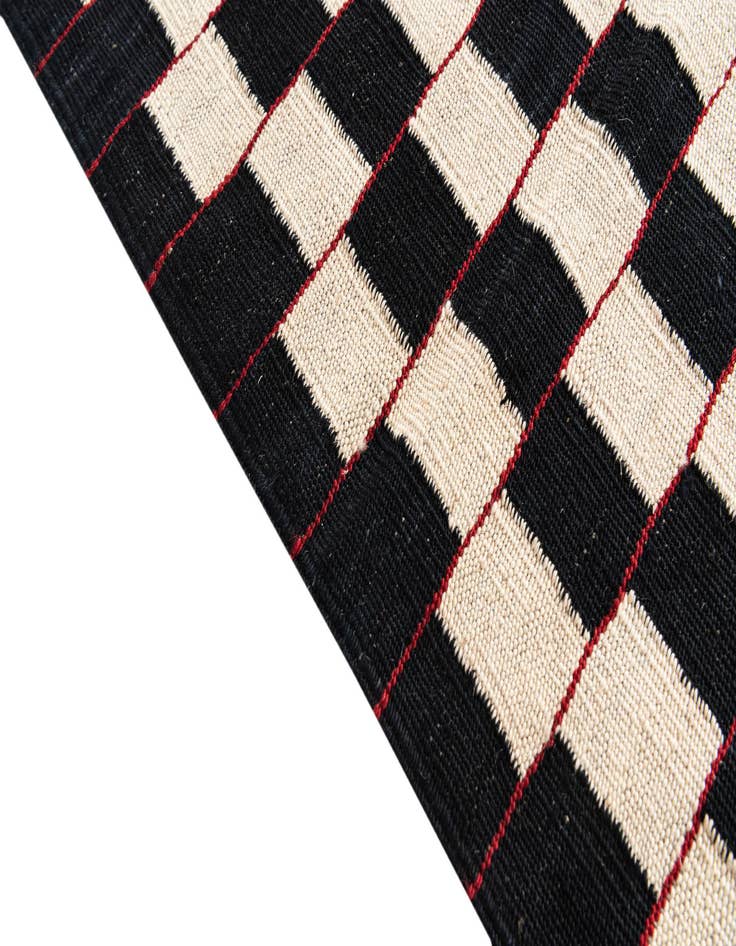 Detail image of  4' 10 x 6' 4  Hand Woven Kilim Modern Wool Rug