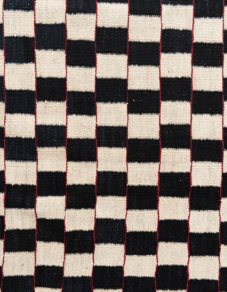 Detail image of  4' 10 x 6' 4  Hand Woven Kilim Modern Wool Rug