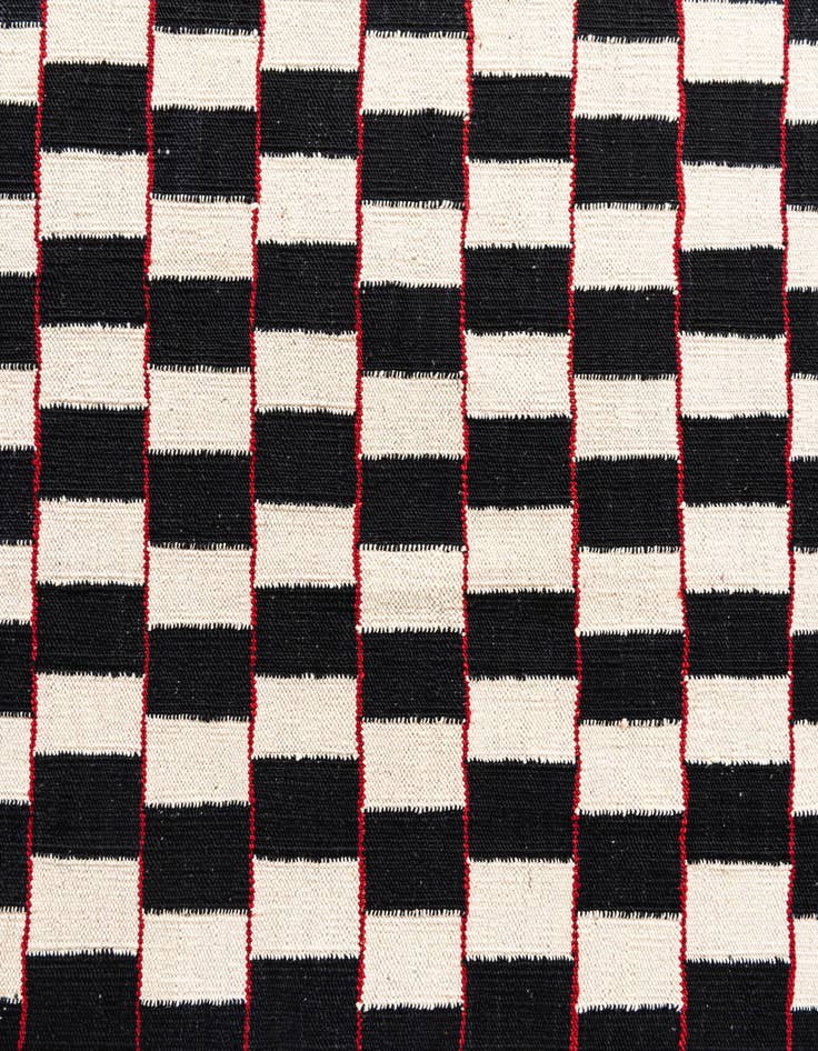 Detail image of  4' 5 x 5' 10  Hand Woven Kilim Modern Wool Rug