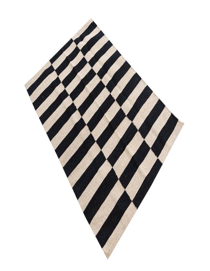 Detail image of  2' 8 x 4'  Hand Woven Kilim Modern Wool Rug