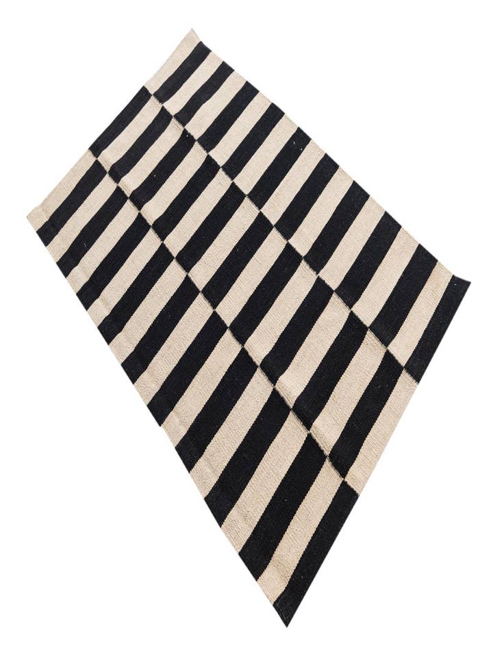 Detail image of  2' 7 x 4'  Hand Woven Kilim Modern Wool Rug