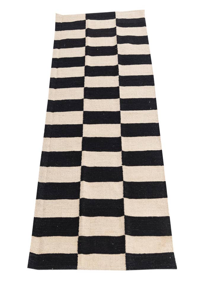 Detail image of  2' 7 x 4'  Hand Woven Kilim Modern Wool Rug