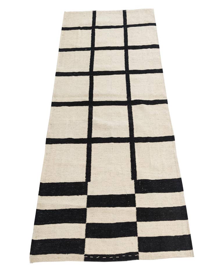 Detail image of  3' 5 x 5' 2  Hand Woven Kilim Modern Wool Rug