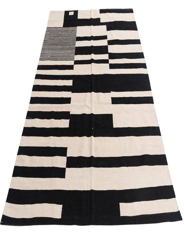 Detail image of  5' 8 x 7' 7  Hand Woven Kilim Modern Wool Rug