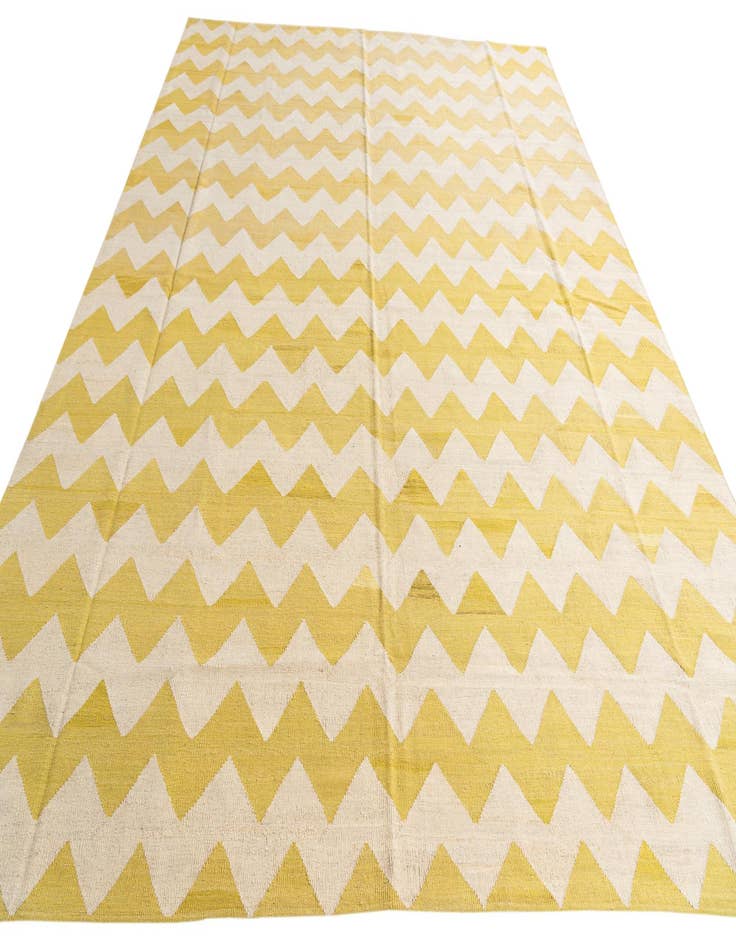 Detail image of  10' 3 x 13'  Hand Woven Kilim Modern Wool Rug