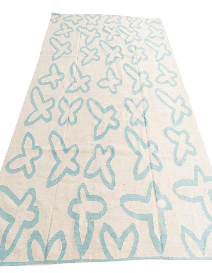 Detail image of  8' 5 x 9' 7  Hand Woven Kilim Modern Wool Rug