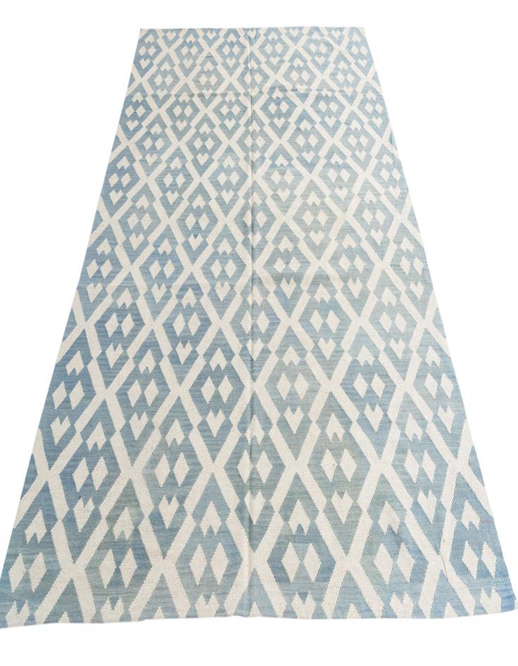 Detail image of  7' x 9' 5  Hand Woven Kilim Modern Wool Rug