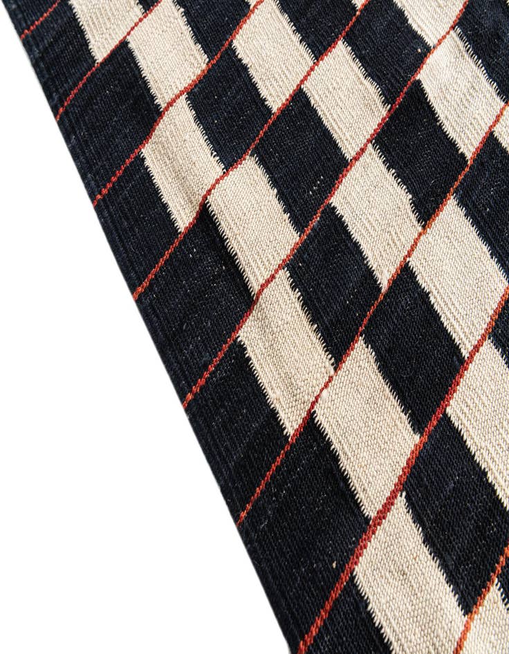 Detail image of  4' 10 x 6' 4  Hand Woven Kilim Modern Wool Rug