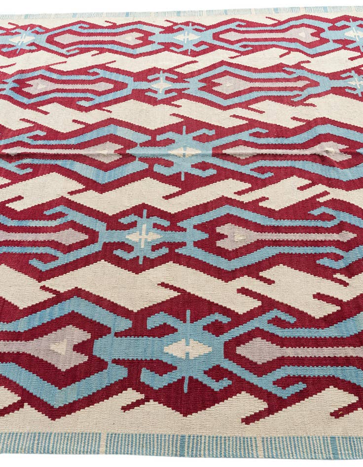 Detail image of  7' 1 x 9' 9  Hand Woven Kilim Modern Wool Rug