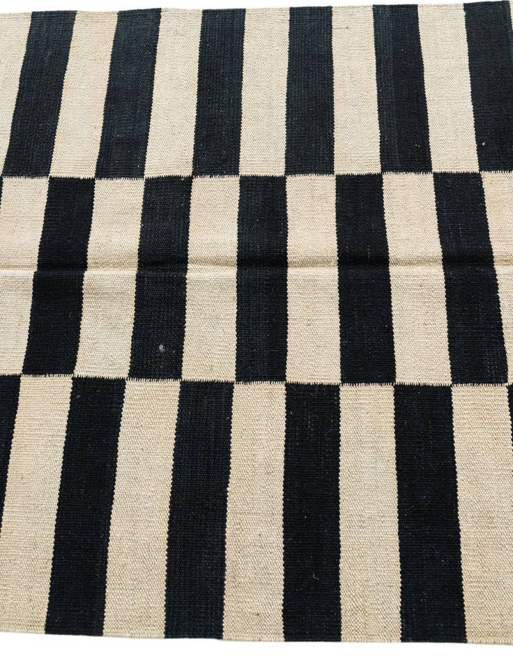 Detail image of  3' 4 x 4' 10  Hand Woven Kilim Modern Wool Rug