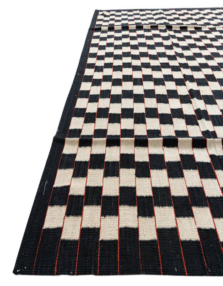 Detail image of  6' 8 x 9' 7  Hand Woven Kilim Modern Wool Rug