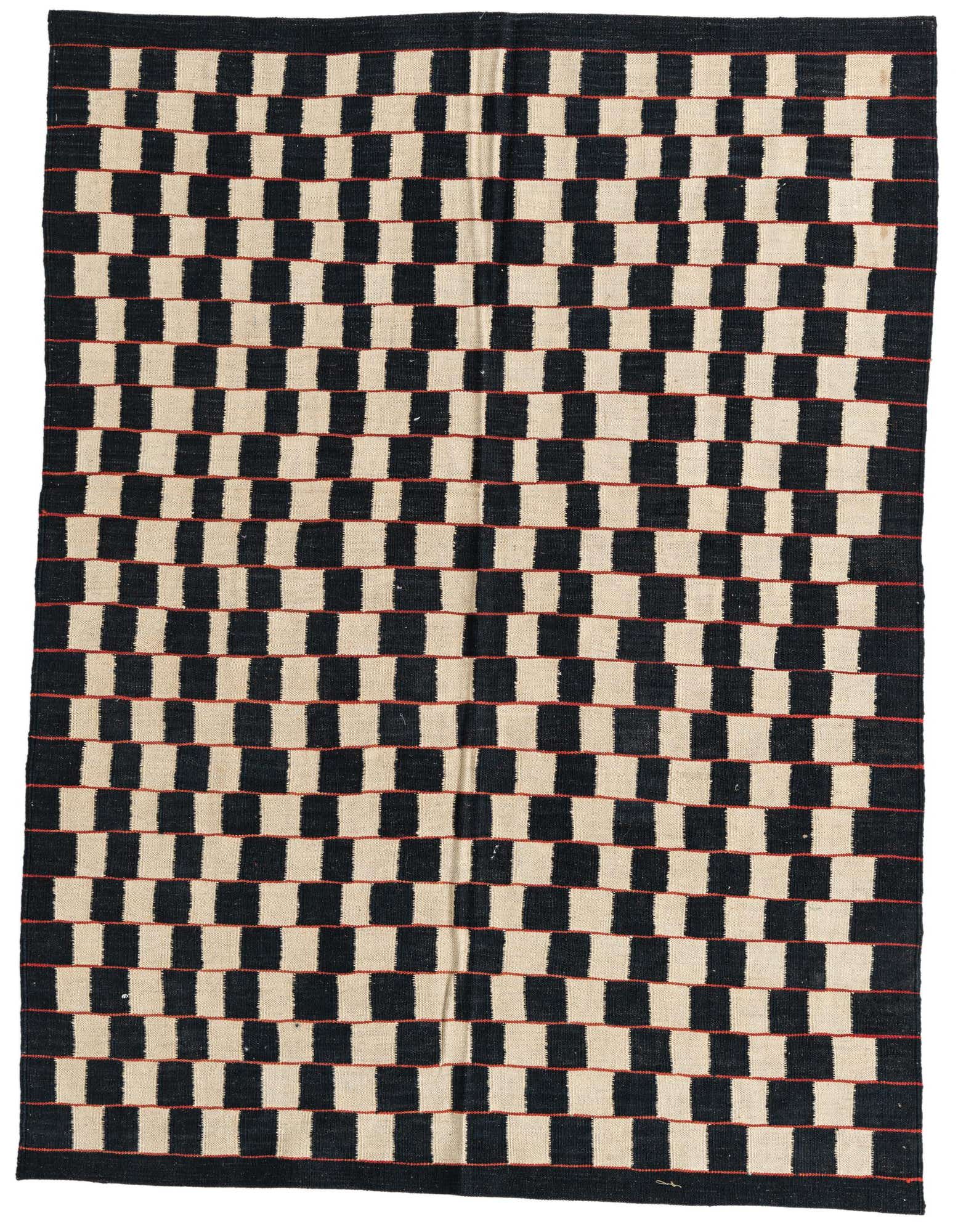 Primary image of  5' 1 x 6' 3  Hand Woven Kilim Modern Wool Rug