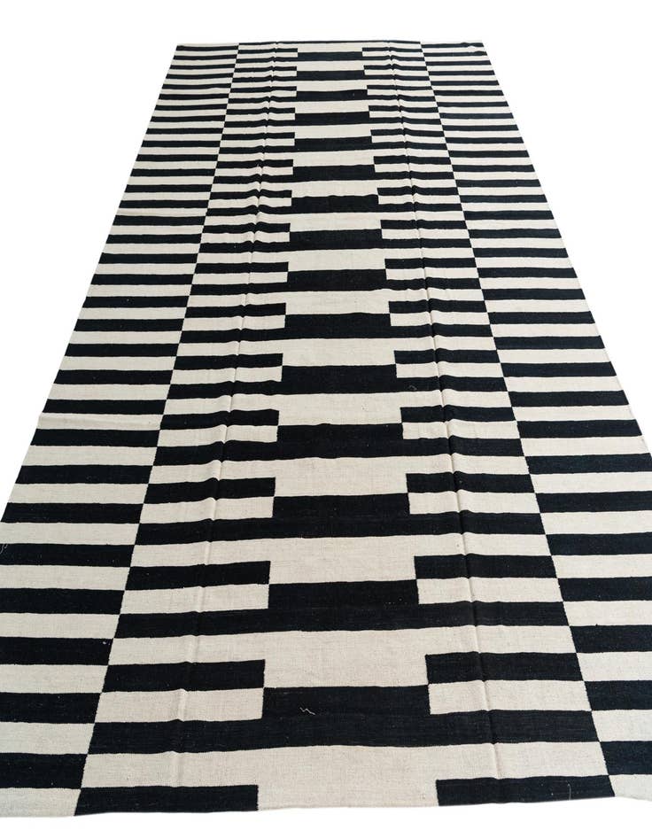 Detail image of  10' 1 x 13'  Hand Woven Kilim Modern Wool Rug