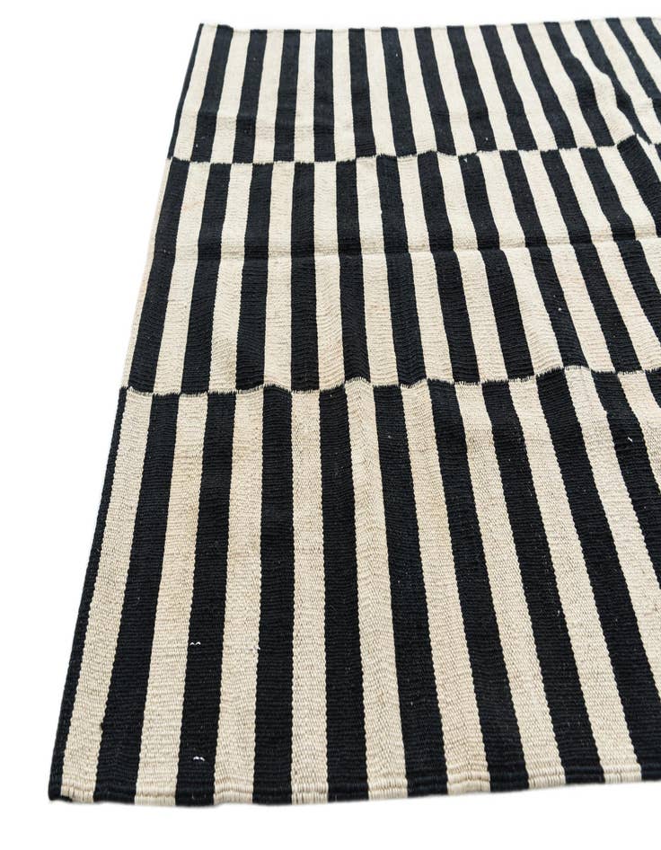 Detail image of  3' 6 x 4' 8  Hand Woven Kilim Modern Wool Rug