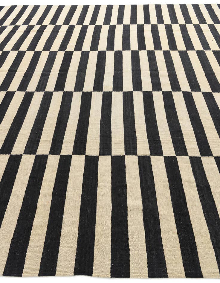 Detail image of  10' 6 x 12' 10  Hand Woven Kilim Modern Wool Rug