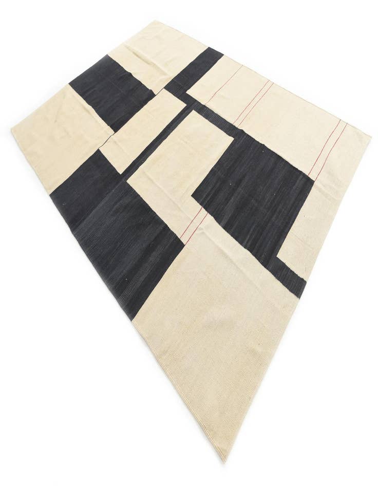 Detail image of  7' x 9' 7  Hand Woven Kilim Modern Wool Rug